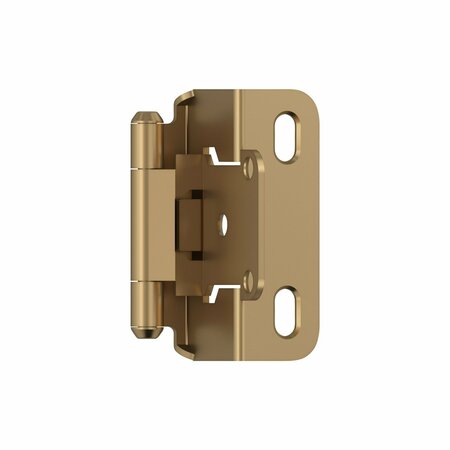 AMEROCK 1/2in 13mm Overlay Self Closing Partial Wrap Champagne Bronze Cabinet Hinge, 1 Pair BPR7550CZ